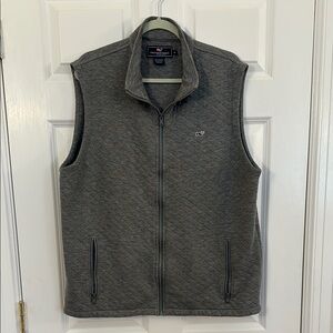Vineyard Vines Men's Gray Quilted Vest